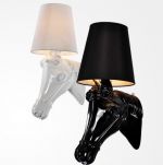 Lampa ścienna Kinkiet Horse czarny 1